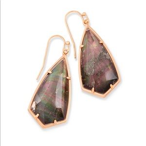 Kendra Scott Rose Gold Gray Illusion Earrings